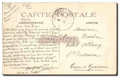 MARSEILLE - Plac Castellane - Fontanna Jules Caniini — L. Camous, Fotograf — Rewers