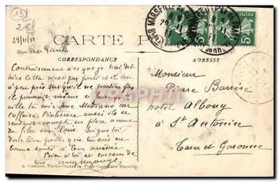 MARSEILLE - Place Castellane - Fontaine Jules Cantim, Amphytrite — Verso
