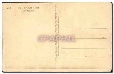 Les Rochers — Le Trayas (Var) — Éditions d'Art Lyon — Rewers
