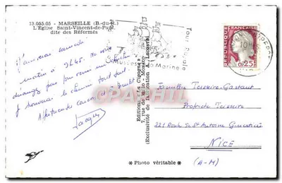 Marsiglia - La Chiesa di San Vincenzo de Paoli — Edizioni « La Cigogne » — Verso