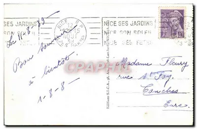 NICE - Promenada Anglijska, Kasyno na Jetée — Wydawnictwo S.I.C.A. nr 65 — Rewers