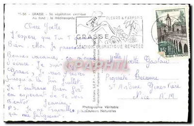 Grasse — Jej egzotyczna roślinność — Wydawnictwo S.E.P.T. - 35, Bd Gorbella — Rewers