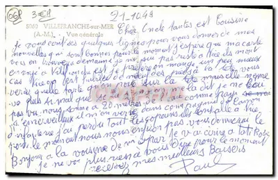 Villefranche-sur-Mer — vista general — editor desconocido, n° de serie 068 — Reverso