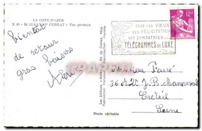 St Jean Cap Ferrat — Ogólny widok — Éditions « Mât » de Cimiez — Rewers