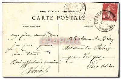 Sainte-Anne-d'Auray — A Basílica e a Praça — Collection Villiard, Quimper — Verso
