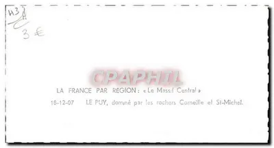 Le Puy — overdekt door de rotsen Corneille en St-Michel — LACIL SERVICE AÉRIEN — Achterkant