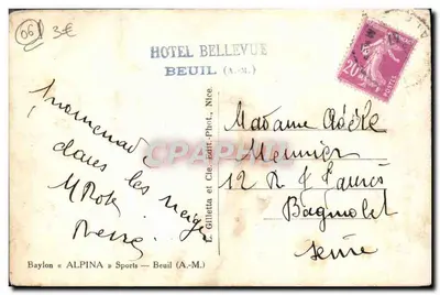 Gorges van Cians — Ijsstalactieten — L. Gilletta et Cie, Beuil (A.M.) — Achterkant