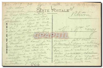 Villefranche — A Baía e a Escadra — Edição Giletta, n° 311 — Verso