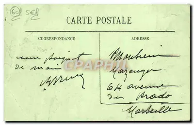 Compiègne — L'Hôtel de Ville — éditeur LL. n° 238 — Verso