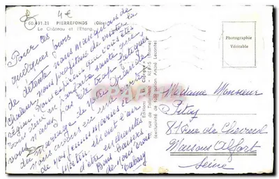 Zamek i Jezioro — La Cigogne — Wydawnictwo Taillevrand - R.E.M.S. (Marne) — Rewers
