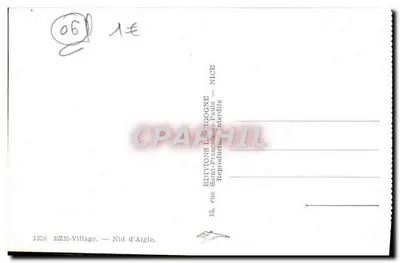 Eze-Village — Nid d'Aigle — Éditions L'Atogne, Nice — Verso