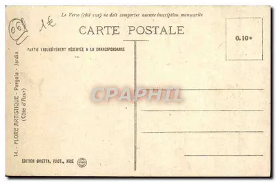 Ogród - Perystyl - Côte d'Azur — Wydawnictwo Ometta, Fot., Nice — n°14 — Rewers