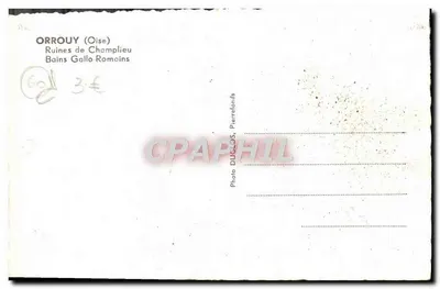 Orrouy (Oise) — Ruiny Champlieu, Bany Gallo-Rzymskie — Photo Duclos, Pierrefonds — Rewers