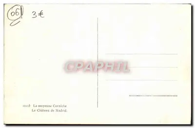 Zamek w Madrycie — Średnia Corniche — 12123 — Rewers