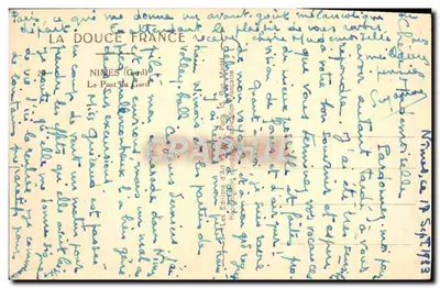 Most Gard w Nîmes (Gard) — Les Éditions d'Art M. Vatel — Rewers
