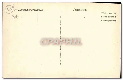 Compiègne — Vista del Castello presa da un angolo del Parco — LL, n°77 — Verso