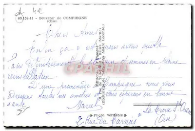 Compiègne — Pamiątka z Compiègne — Wydawnictwo Tallefer (Oise) — Rewers