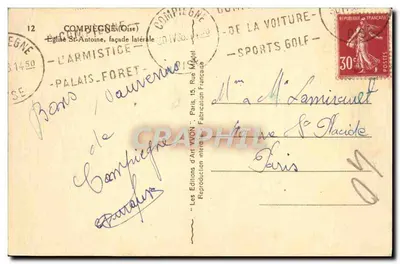 Kościół św. Antoniego — fasada boczna — Les Éditions d'Art Mauel — Rewers
