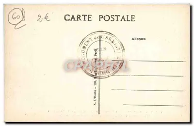 Las Compiègne — Przecinek Armistycyjny, blisko Rethondes — Miejsce wagonu pełnomocników niemieckich — L.H., Paryż — Rewers