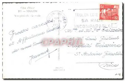 Toulon — Ogólny widok — Zatoka — Wydawnictwo ARIS, nr 301 — Rewers