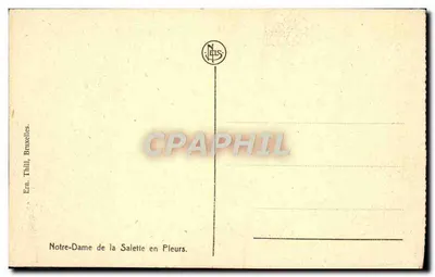 Nossa Senhora da Saletie em Lágrimas — escultura em pedra — Em. Thill, Bruxelas — Verso