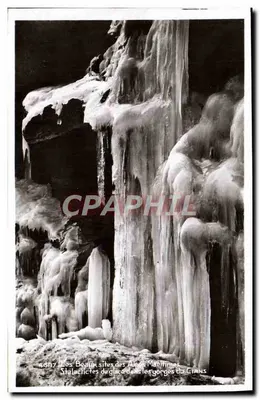 Stalactites de gelo nas gargantas do Clans — Les Beaux sites des Alpes Maritimes — Edição La Gigueonne, Nice