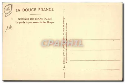 Gorjas de Cians — La parte más estrecha — Les Éditions d'Art YVON, París — Reverso