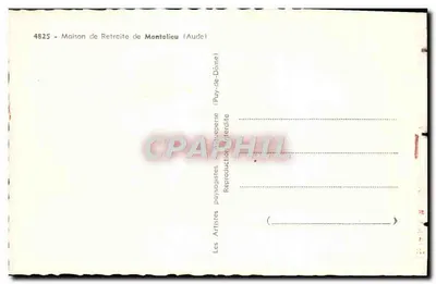 Casa de Retrcite de Montolieu (Aude) — vista da estátua da Virgem e do pequeno oratório — n° 4825 — Verso