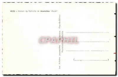 Casa de Retiro de Montolieu (Aude) — Puy-de-Dôme — Editor: Les Artistes paysagistes — Verso