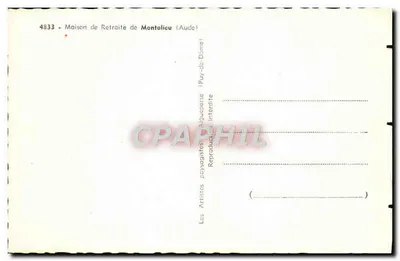 Interior da Casa de Retiro de Montolieu — escada e corrimão em ferro forjado — editor Les Artistes Paysagistes (Aiguesperse) — Verso