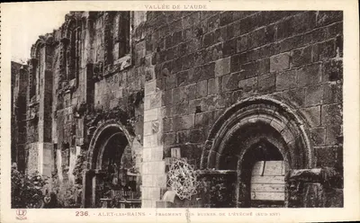 Alet-les-Bains — Fragmento das ruínas do bispado (sudeste) — LF Toulouse, n° 236