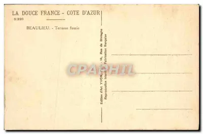 Beaulieu - kwitnąca tarasowa — Costa Blanca — Wydawnictwo Art YVON — Rewers