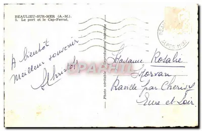 Beaulieu-sur-Mer — port i Cap-Ferrat — wydawca nieznany, nr 5 — Rewers