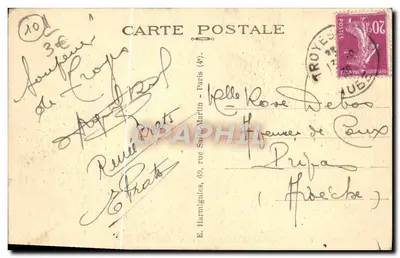 Troyes — Ogród Wyspy Szwajcarskiej — L'Inspiration (de L. Courrèges) — E. Harmigne — Rewers