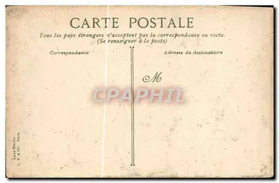 Villefranche-sur-Mer, a Baía vista através dos pinheiros — editor I. V. & Cie, Paris, n° 13 — Verso