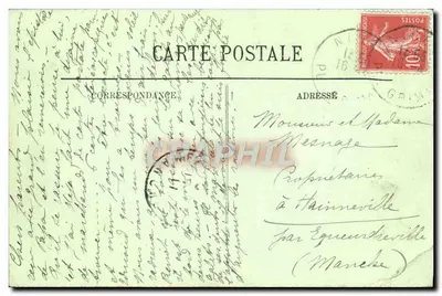 Stara pocztówka Nice Les Terrasses Et Les Quais — Rewers