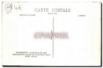 NARBONNE - Katedra św. Justa — zaułkowe sklepienia bocznej części (XIII wiek) — Rewers