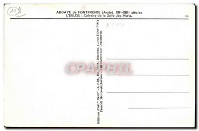Abadia de Fontfroide — Calvário da Sala dos Mortos — Ed. L. Bel, Déziers — Verso