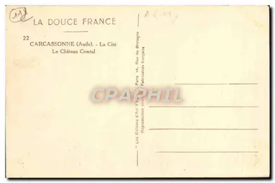 Il castello comtale — Carcassonne (Aude) — Éditions d'Art Yvon — Verso