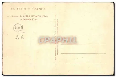 Château de Pierrefonds — Salle des Preux — Éditions d'Art Yssen — Verso