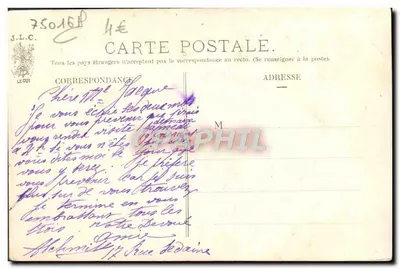 Paris — Bois de Boulogne — O Grande Lago — editor Le Gui, n° 219 — Verso