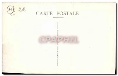 Miasto Carcassonne — Most zwieszkowy, Wieże Narbonńskie i Sakrair St-Seruin — Fot. A. Thimat i H. Rampal, Toulouse — Rewers