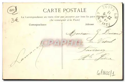 Zamek Chantilly — widok zamku z basenem — Frémont, Beaumont-sur-Oise, nr 17 — Rewers