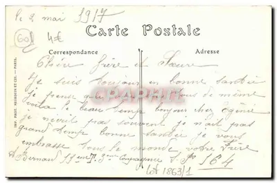 Pałac w Compiègne — Widok na Beauz-Monts — ND. Fot. — Rewers