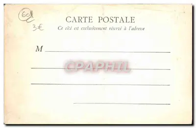 Compiègne — Widok z Tarasy Pałacu — B.F., Paryż — Rewers
