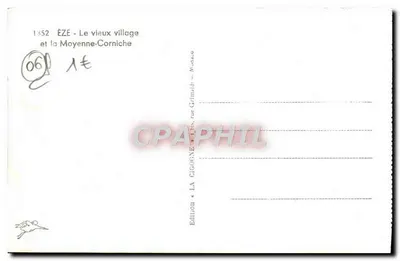 Èze - Il vecchio villaggio e la Media Corniche — Edizione La Cigogne, rue Grimaldi, Monaco — Verso