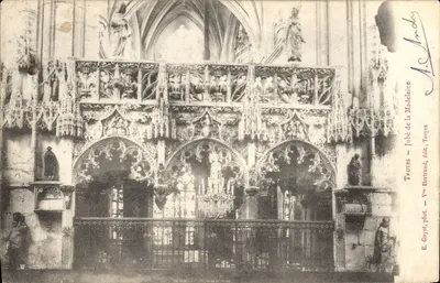 Jubé w świątyni Madeleine — Troyes — E. Guyot, fot. — Yv'e Bertraud, wyd., Troyes