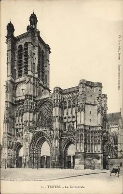 Troyes - Katedra — Reprodukcja zabroniona — Ch. Gris, wyd., Troyes