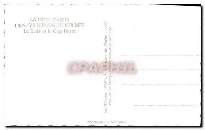 Zatoka i Kap Ferrat — Villefranche-sur-Mer — Wydawnictwo "MAR" — Rewers