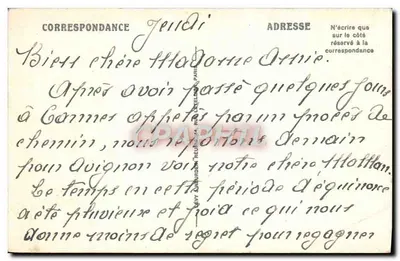 Stara pocztówka Beaulieu Bulwar Gordon Bennett — Rewers